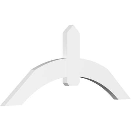 Ekena Millwork Archdale Architectural Grade PVC Gable Bracket, 60"W x 25"H x 2"D x 6"F, 10/12 Pitch GBP060X25X0206ARC00